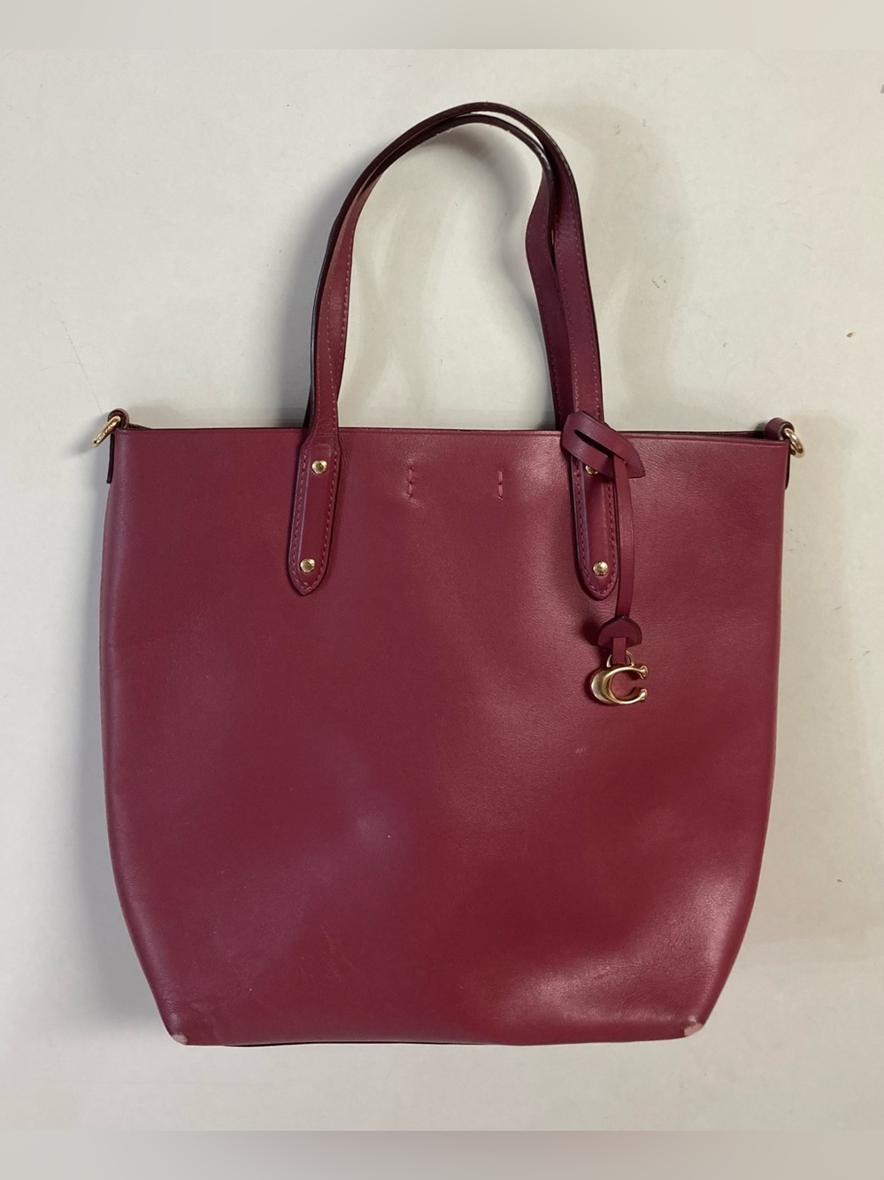 Coach Pink Leather Central Shopper Tote